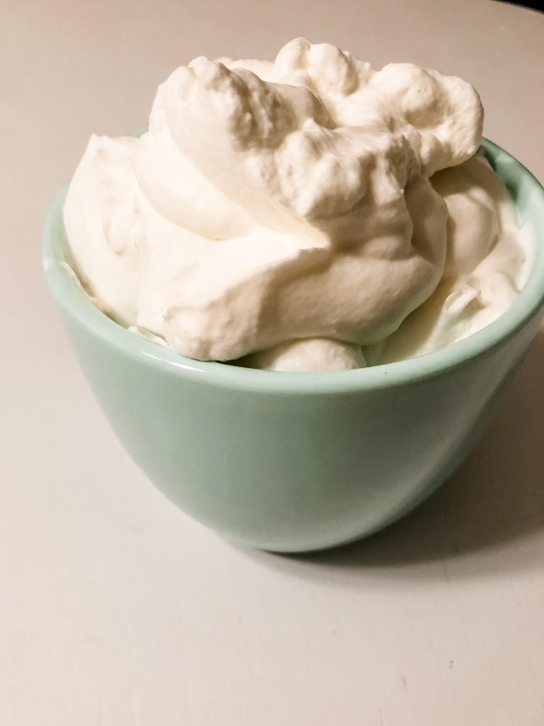 homemade whipped cream