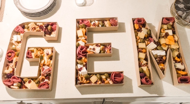 monogrammed charcuterie